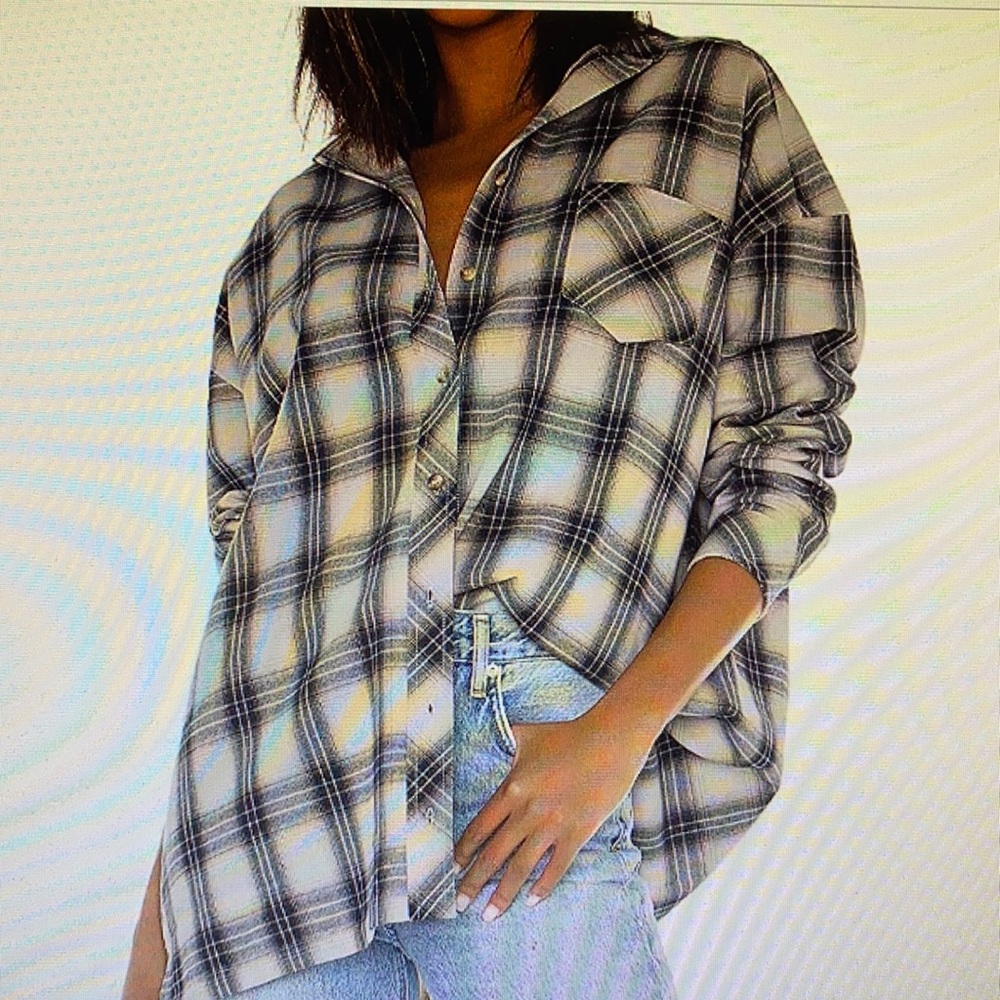 Oversized flannel shirt